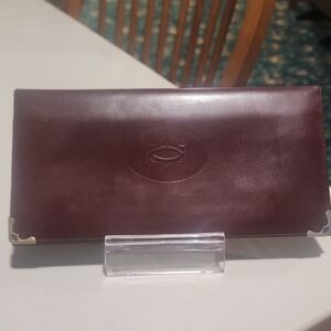 Elegant Brown Leather Men's Clutch